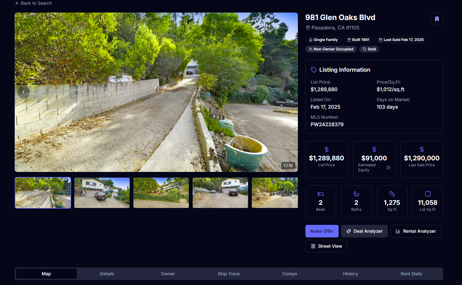 Detailed Property Analysis